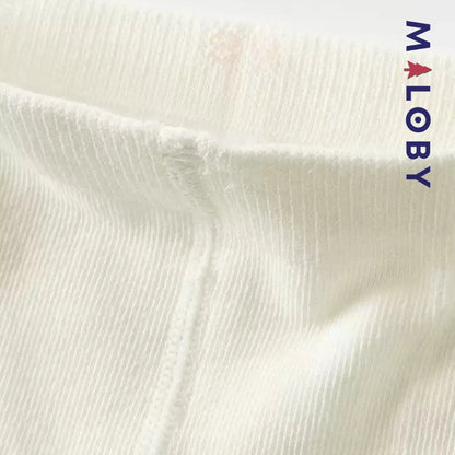 Collant épais beige et gris avec motif fantaisie pour filles