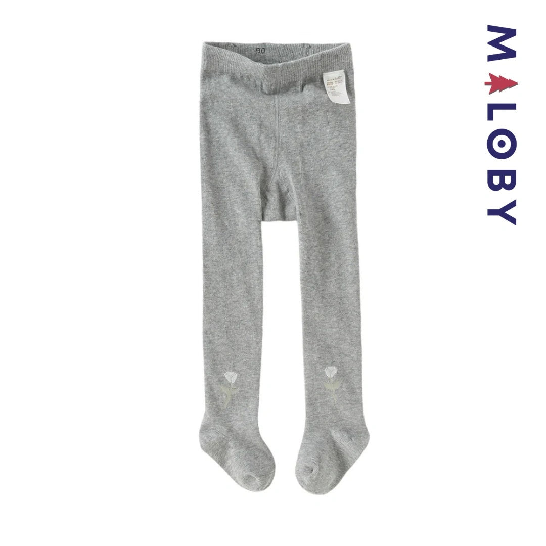 Collant épais gris à motif fantaisie pour enfants filles, idéal pour les vêtements d'anniversaire.