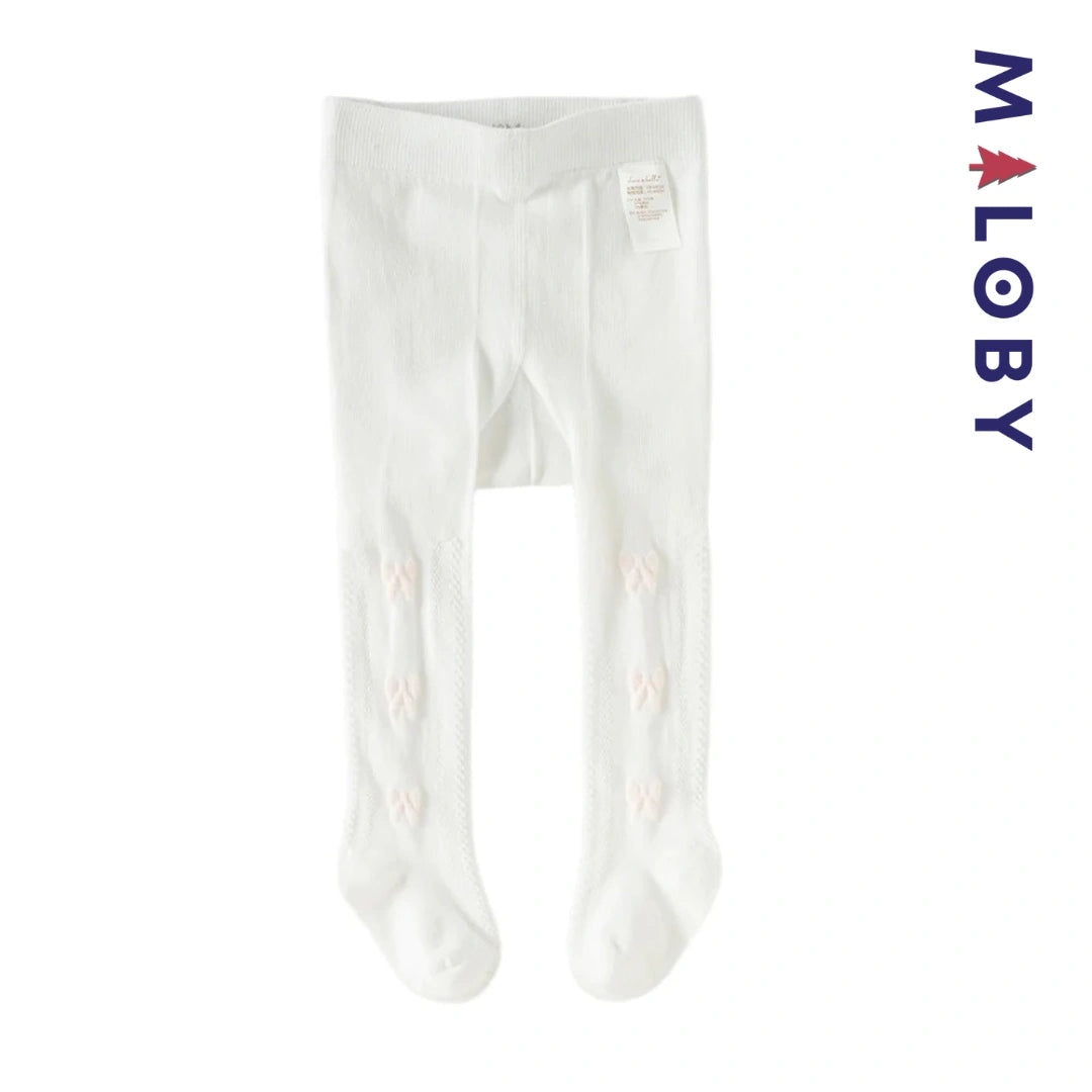 Collant épais motif nœud fantaisie pour fille, idéal pour les vêtements d'enfants au Maroc.