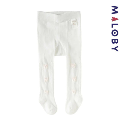 Collant épais motif nœud fantaisie pour fille, idéal pour les vêtements d'enfants au Maroc.