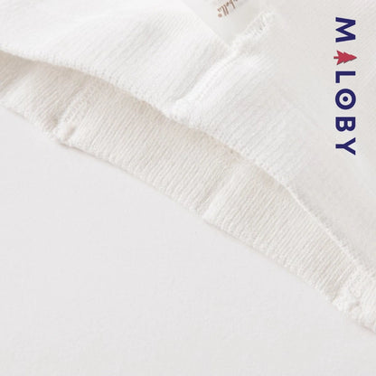 Collant épais motif papillon blanc pour fille, idéal pour les vêtements d'anniversaire enfant