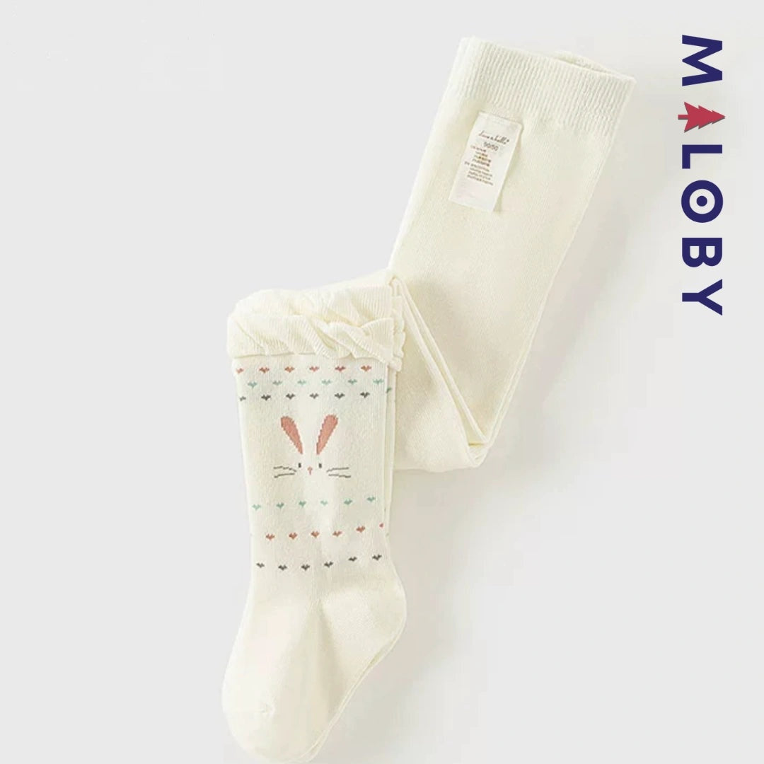 Collant fantaisie beige pour fille, parfait pour les vêtements d'enfants et les anniversaires.