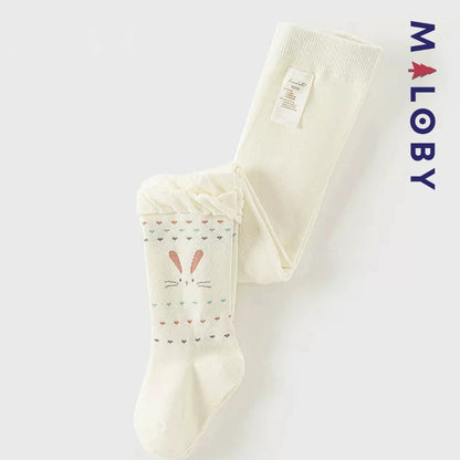 Collant fantaisie beige pour fille, parfait pour les vêtements d'enfants et les anniversaires.