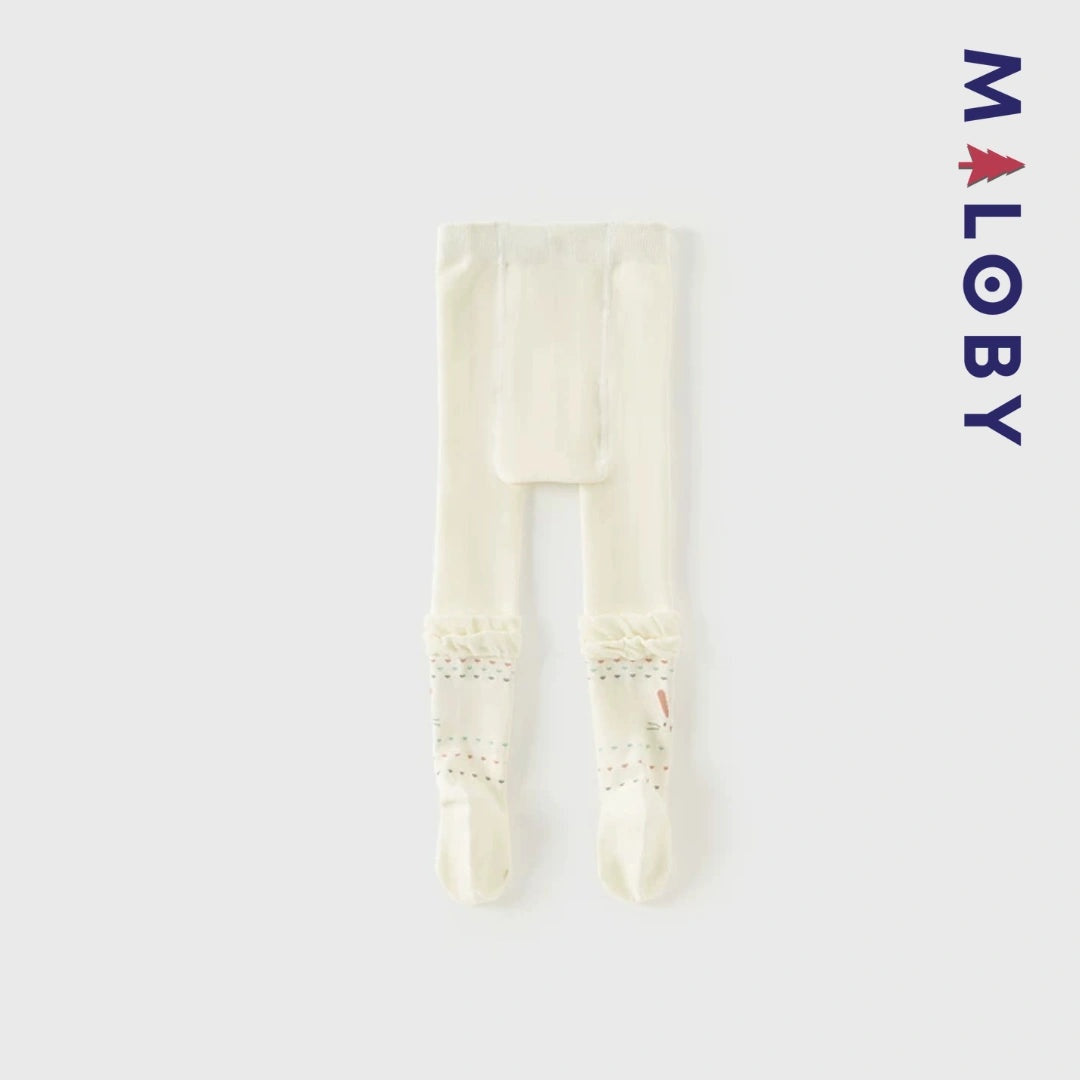 Collant fantaisie beige pour fille, parfait pour les vêtements d'enfants et les anniversaires.