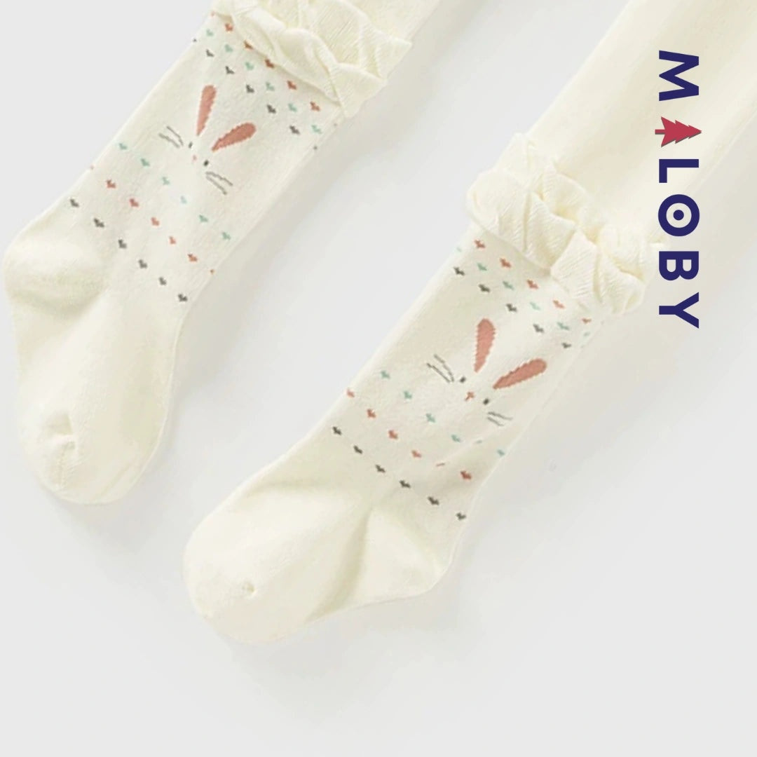 Collant fantaisie beige pour fille, parfait pour les vêtements d'enfants et les anniversaires.