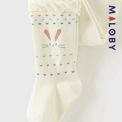 Collant fantaisie beige pour fille, parfait pour les vêtements d'enfants et les anniversaires.