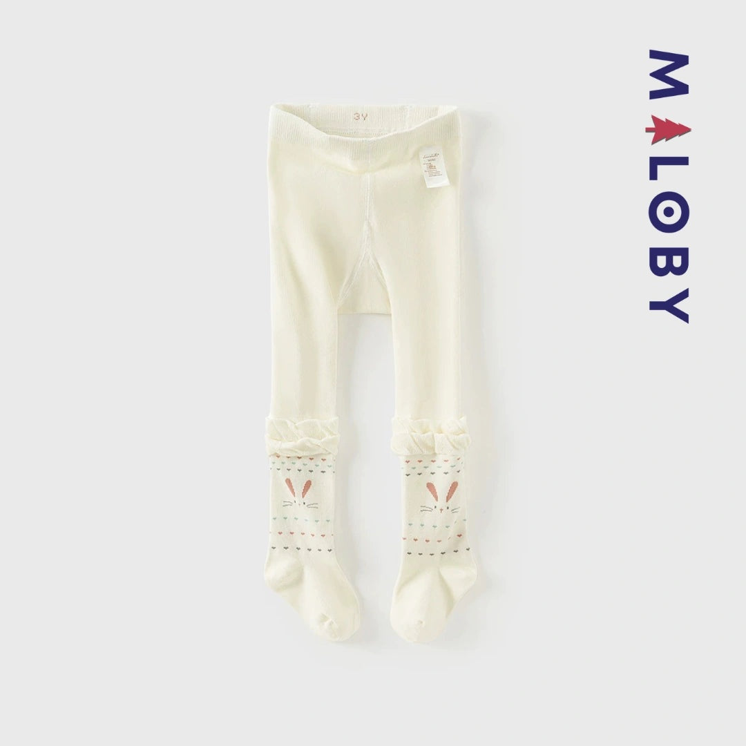 Collant fantaisie beige pour fille, parfait pour les vêtements d'enfants et les anniversaires.