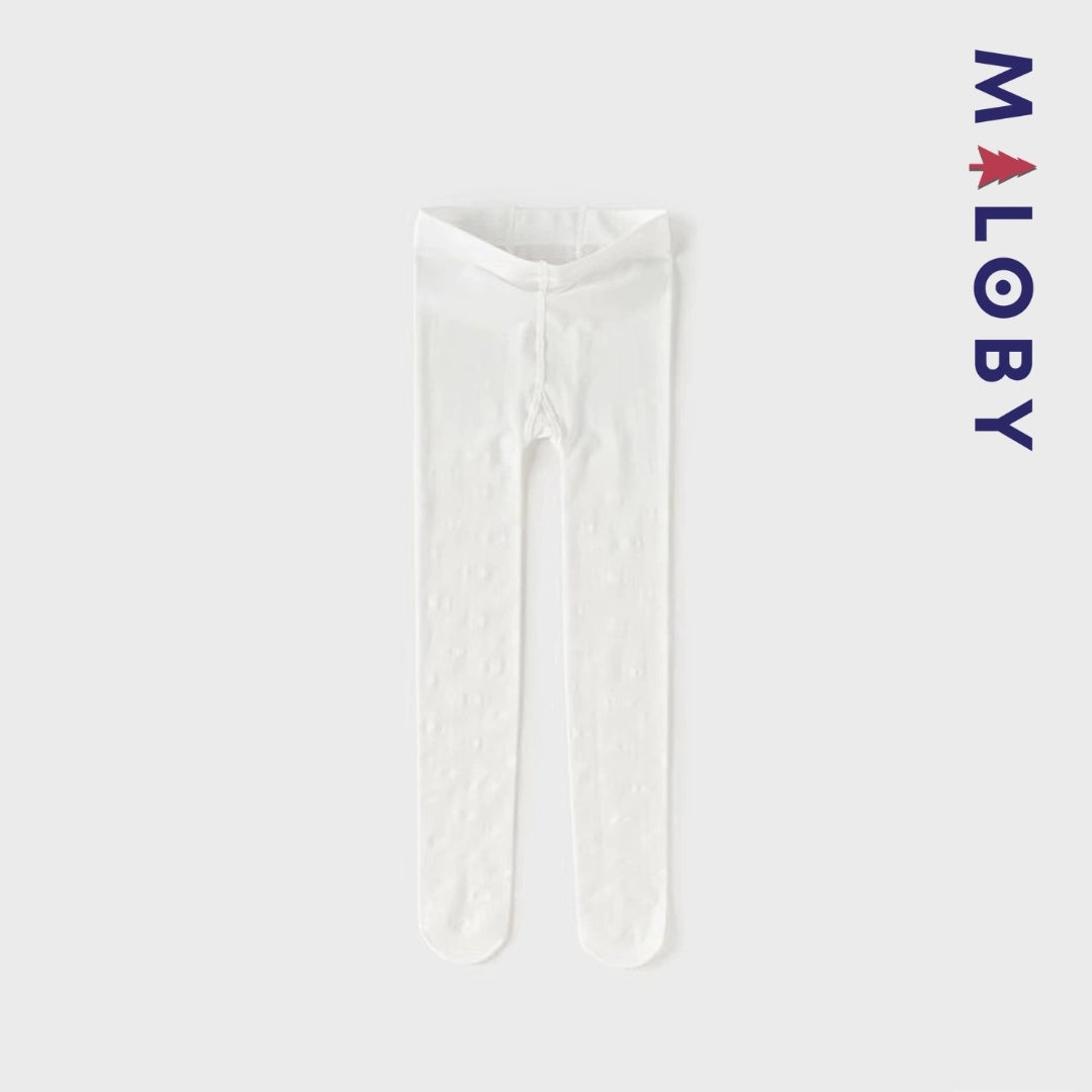 Collants fins unis beige pour fille, idéal pour vêtements enfants et anniversaires.