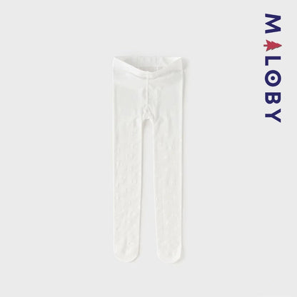 Collants fins unis beige pour fille, idéal pour vêtements enfants et anniversaires.