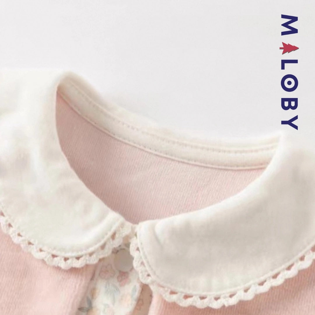 Combinaison antibactérienne 2 en 1 pour bébé fille en rose, parfaite pour les anniversaires et occasions spéciales.