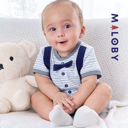Combinaison cérémonie pour bébé garçon, parfaite pour toutes les occasions spéciales.