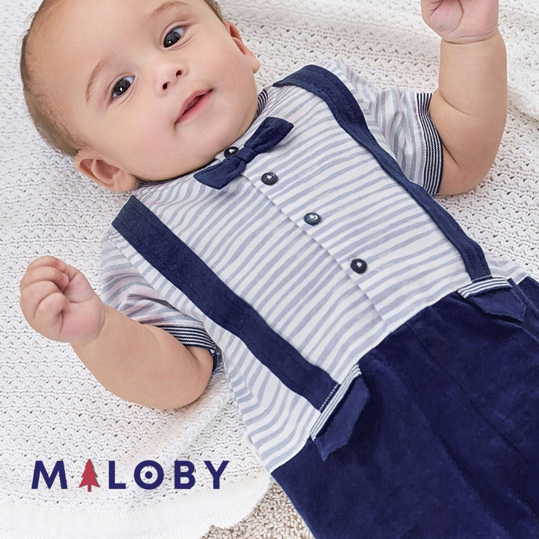 Combinaison cérémonie pour bébé garçon, parfaite pour toutes les occasions spéciales.