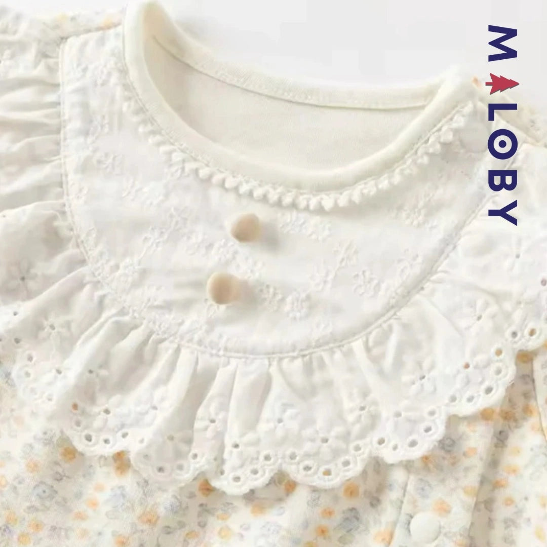 Combinaison fleurie pour bébé fille, idéale pour anniversaires et occasions spéciales