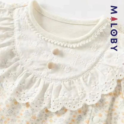 Combinaison fleurie pour bébé fille, idéale pour anniversaires et occasions spéciales
