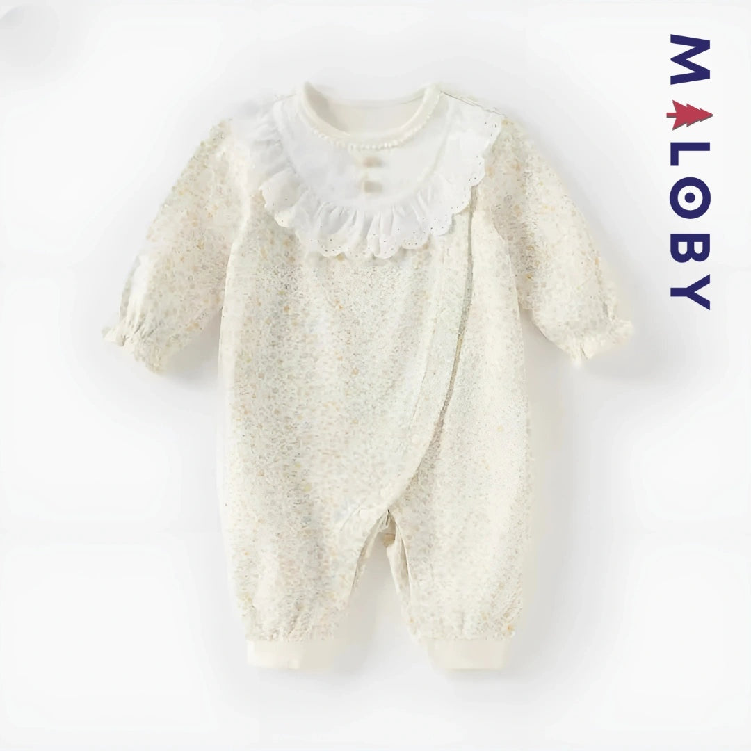 Combinaison fleurie pour bébé fille, idéale pour anniversaires et occasions spéciales
