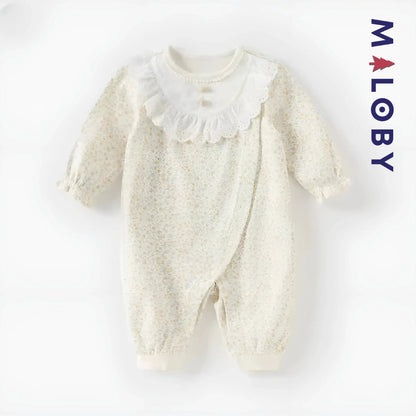 Combinaison fleurie pour bébé fille, idéale pour anniversaires et occasions spéciales