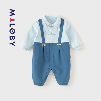 Combinaison habillée 2 en 1 pour bébé garçon, idéale pour anniversaires et occasions spéciales.