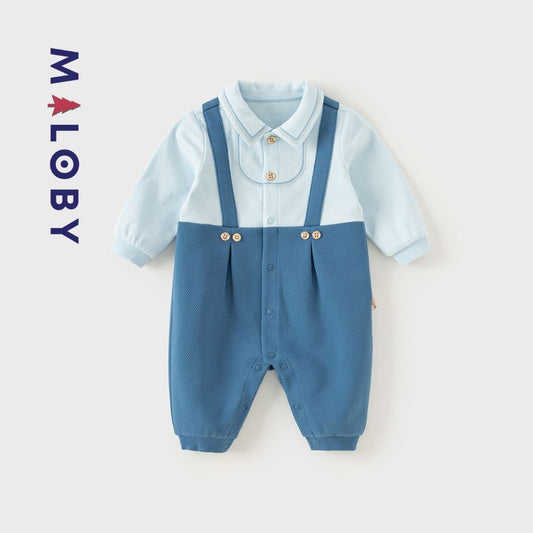 Combinaison habillée 2 en 1 pour bébé garçon, idéale pour anniversaires et occasions spéciales.