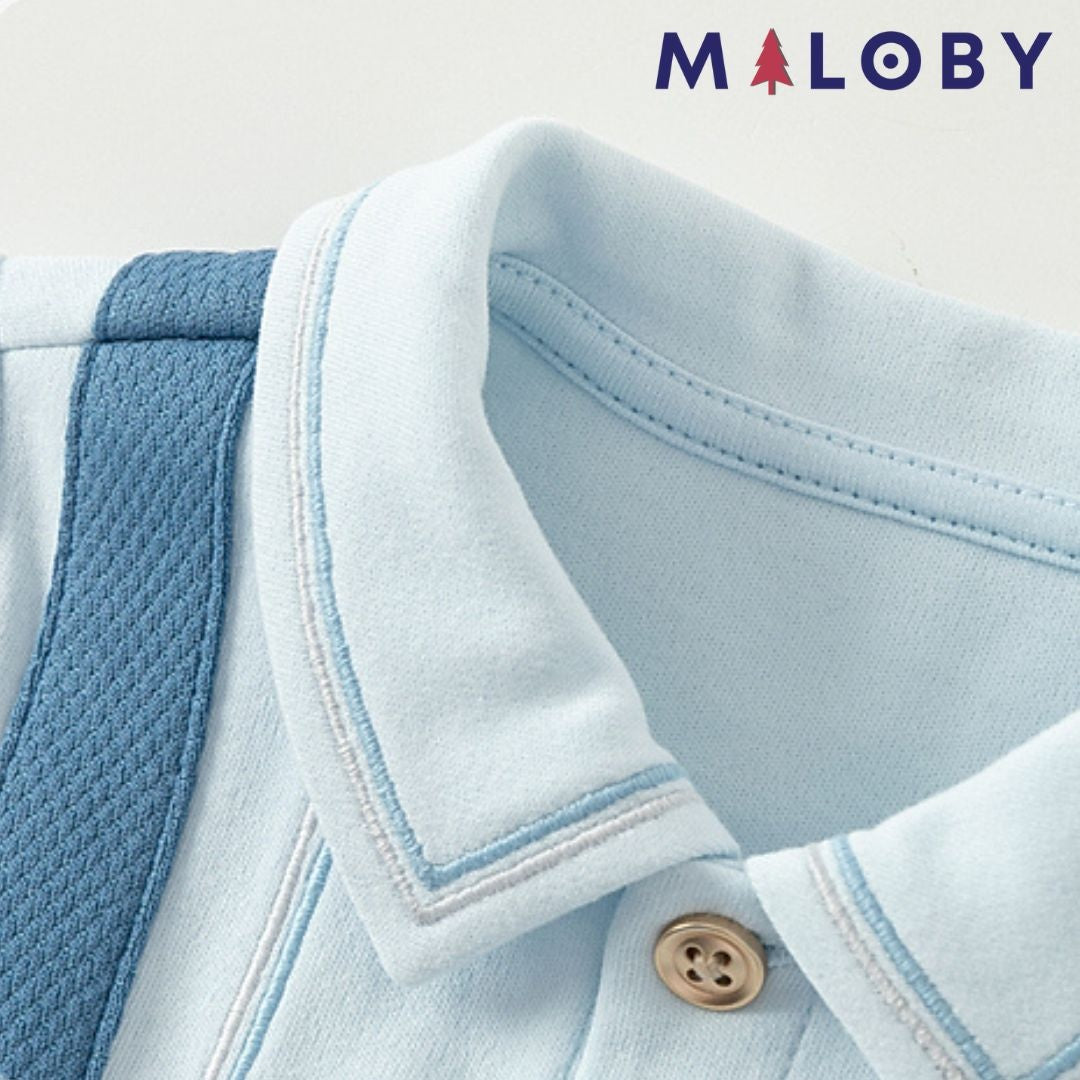 Combinaison habillée 2 en 1 pour bébé garçon, idéale pour anniversaires et occasions spéciales.