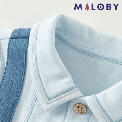 Combinaison habillée 2 en 1 pour bébé garçon, idéale pour anniversaires et occasions spéciales.