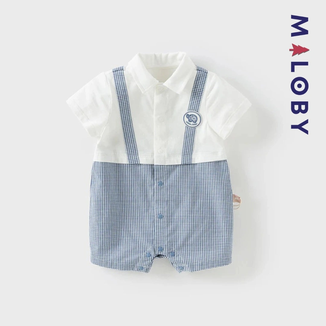 Combinaison habillée bébé garçon en marin, parfait pour les anniversaires et événements spéciaux.