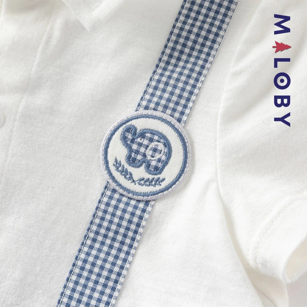 Combinaison habillée bébé garçon en marin, parfait pour les anniversaires et événements spéciaux.