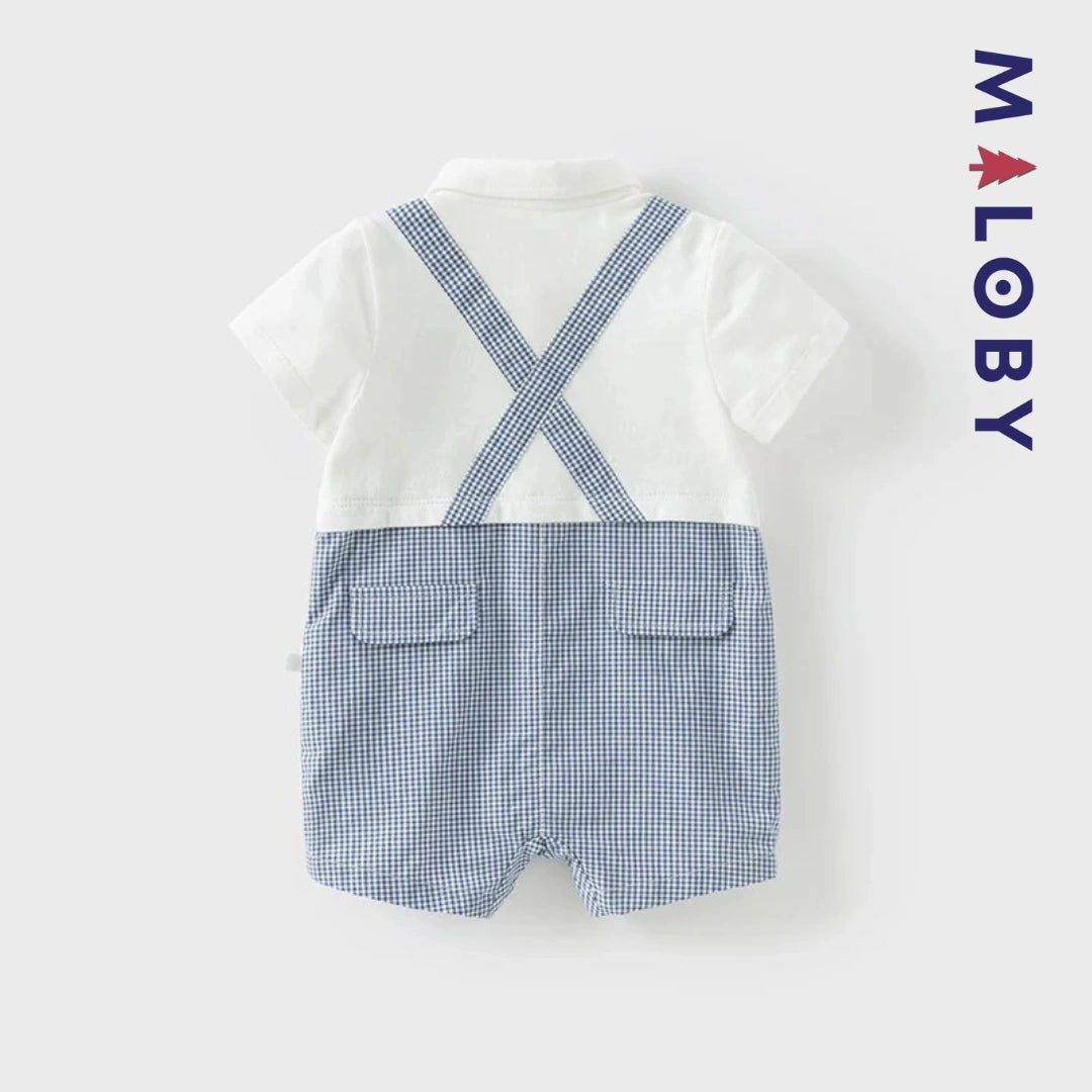 Combinaison habillée bébé garçon en marin, parfait pour les anniversaires et événements spéciaux.