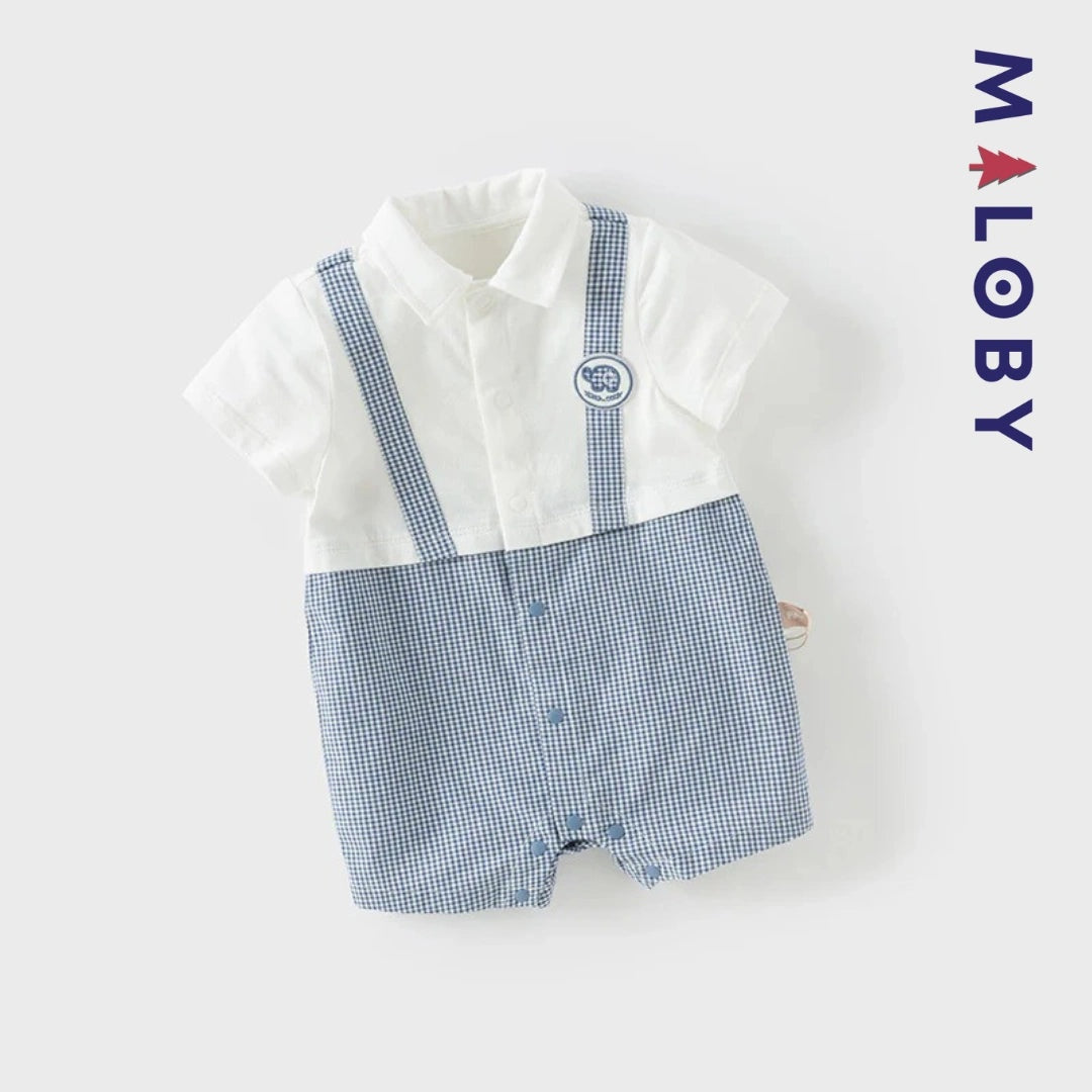 Combinaison habillée bébé garçon en marin, parfait pour les anniversaires et événements spéciaux.