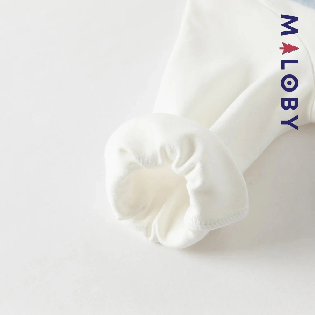 Combinaison habillée manches longues 2 en 1 bleu pour bébé garçon MALOBY