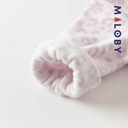Combinaison longue à capuche imprimée pour bébé, idéale pour les anniversaires.