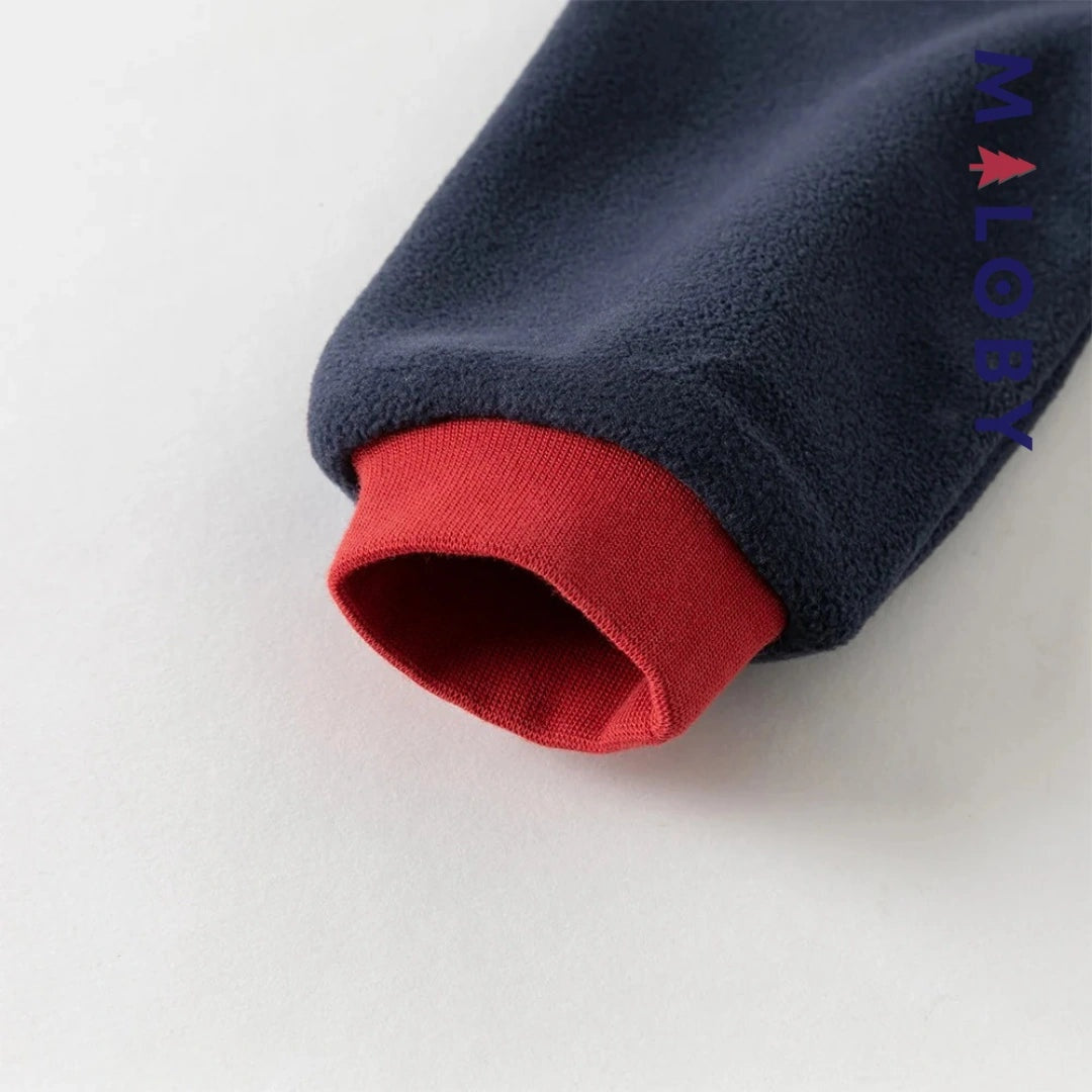 Combinaison longue en molleton rayée pour garçon, idéale pour vêtements enfant et bébé