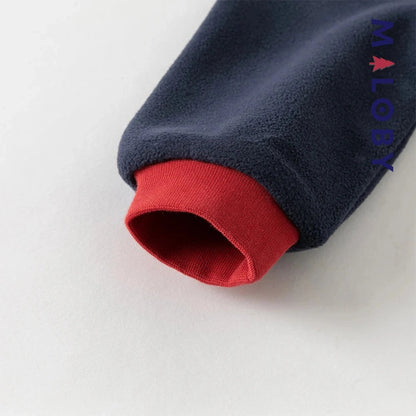 Combinaison longue en molleton rayée pour garçon, idéale pour vêtements enfant et bébé