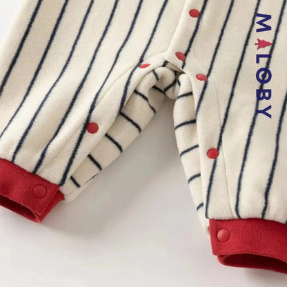 Combinaison longue en molleton rayée pour garçon, idéale pour vêtements enfant et bébé