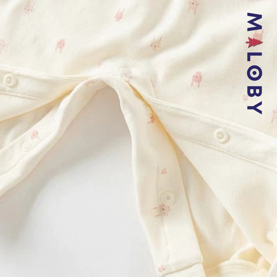 Combinaison longue motifs imprimés rose pour fille - Vêtements enfants MALOBY