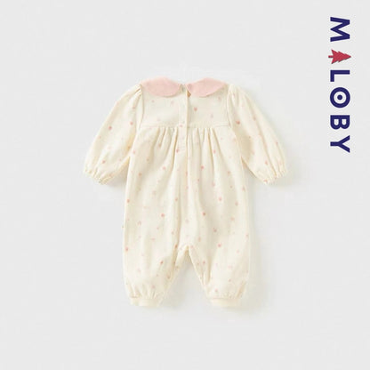 Combinaison longue motifs imprimés rose pour fille - Vêtements enfants MALOBY