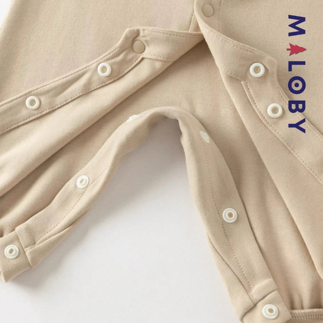 Combinaison longues effet 2 en 1 pour bébé garçon en bleu, parfait pour les événements spéciaux.
