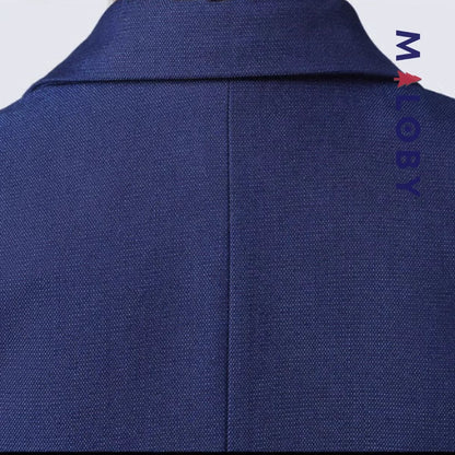Costume 5 pièces bleu pour garçon, idéal pour anniversaires et événements festifs.