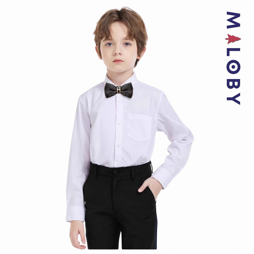 Costume cérémonie 5 pièces enfant garçon noir pour événements spéciaux