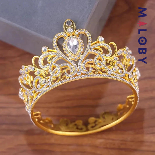 Couronne princesse dorée -robes et ensembles pour filles, bébés et garcons - MALOBY