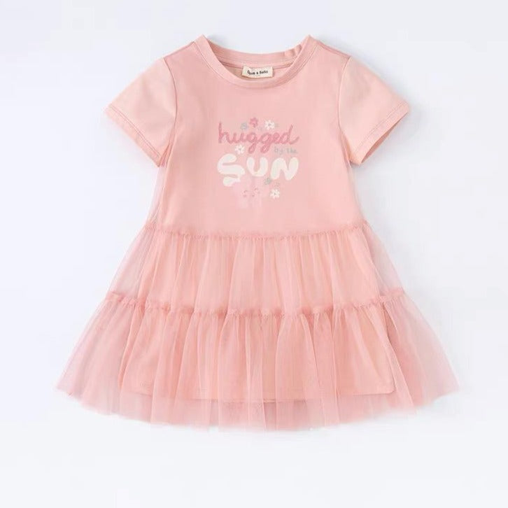 Robe d'été à volants -Rose -robes et ensembles pour filles, bébés et garcons - MALOBY