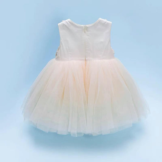 Robe d'anniversaire à fleurs- Blanc -robes et ensembles pour filles, bébés et garcons - MALOBY