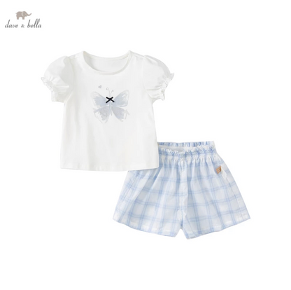Ensemble T-Shirt et Short pour fille - Eté -robes et ensembles pour filles, bébés et garcons - MALOBY