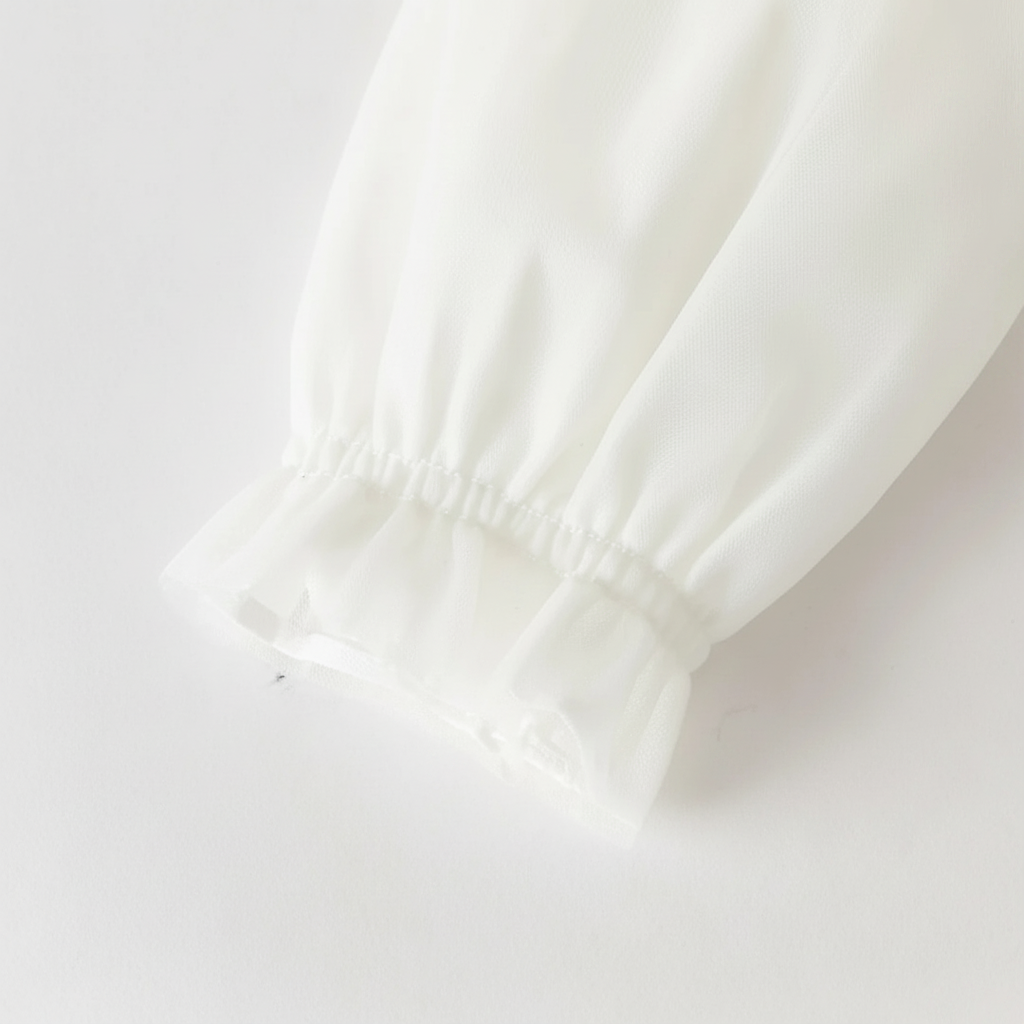 Robe cérémonie brodée fleurs enfant fille -Beige