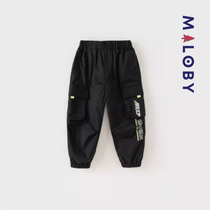 Pantalon battle garçon- Noir -robes et ensembles pour filles, bébés et garcons - MALOBY