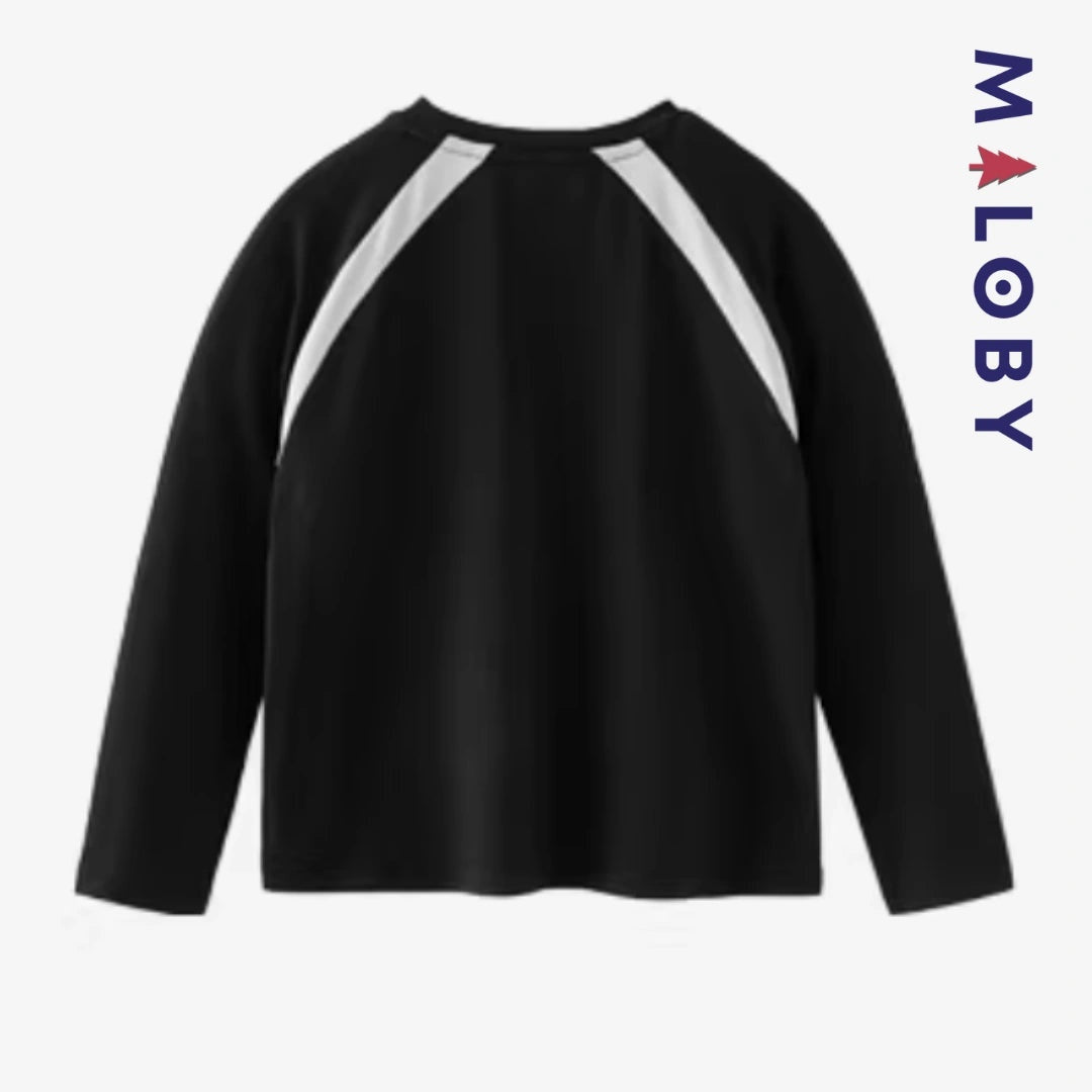 T-shirt antibactérien noir pour enfants garçons de la marque MALOBY
