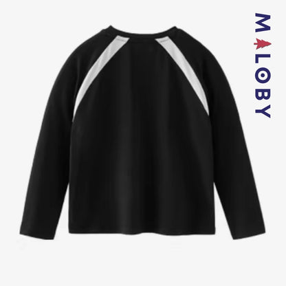 T-shirt antibactérien noir pour enfants garçons de la marque MALOBY
