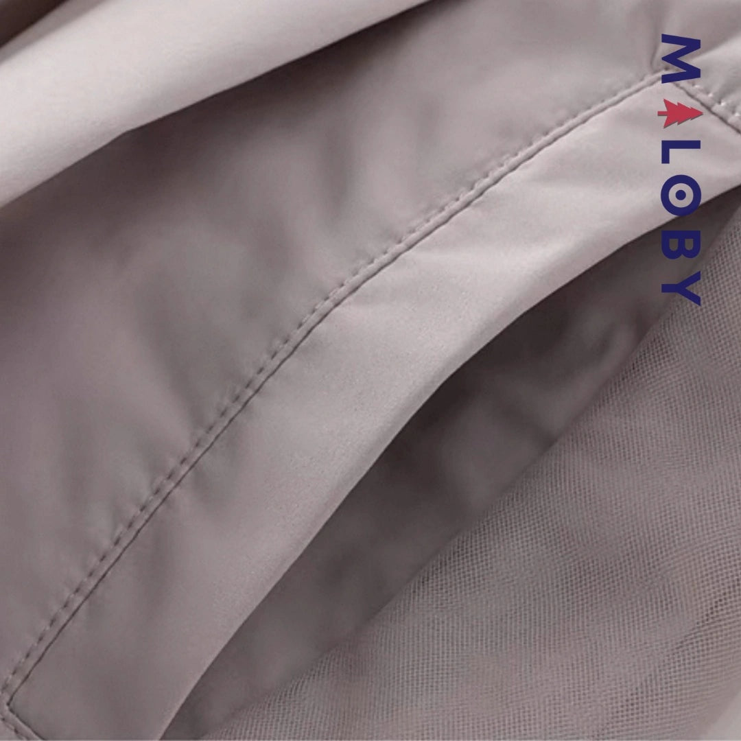 Trench violet à capuche pour fille avec doublure imprimée, idéal pour les vêtements enfants