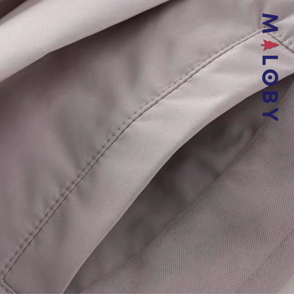 Trench violet à capuche pour fille avec doublure imprimée, idéal pour les vêtements enfants
