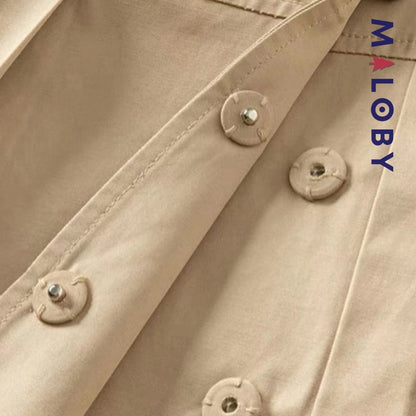Trench col marin beige pour fille, parfait pour les occasions spéciales et le quotidien.