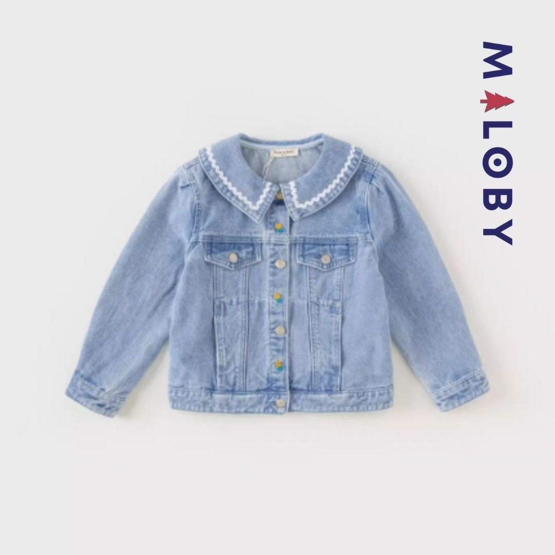 Veste en jean brodée pour fille, idéale pour les occasions spéciales et confortable pour le quotidien.